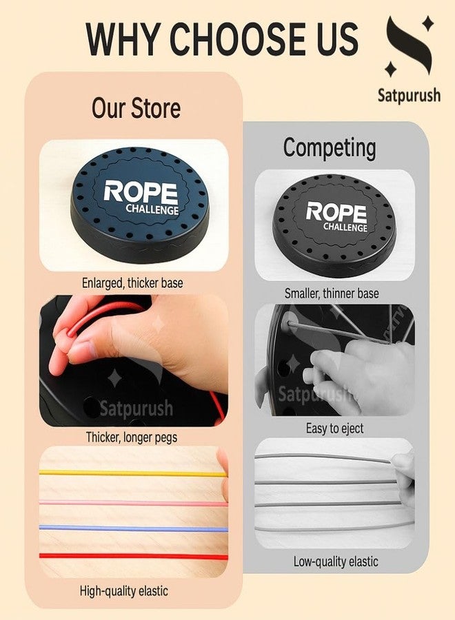 Satpurush Educational Rope Challenge Toys - Indoor Games for Kids 7-14 Years - Engaging Board Games for Family - Gift for Both Boys & Girls Age 8-10 - Develops Motor Skills & Problem Solving - Image 4